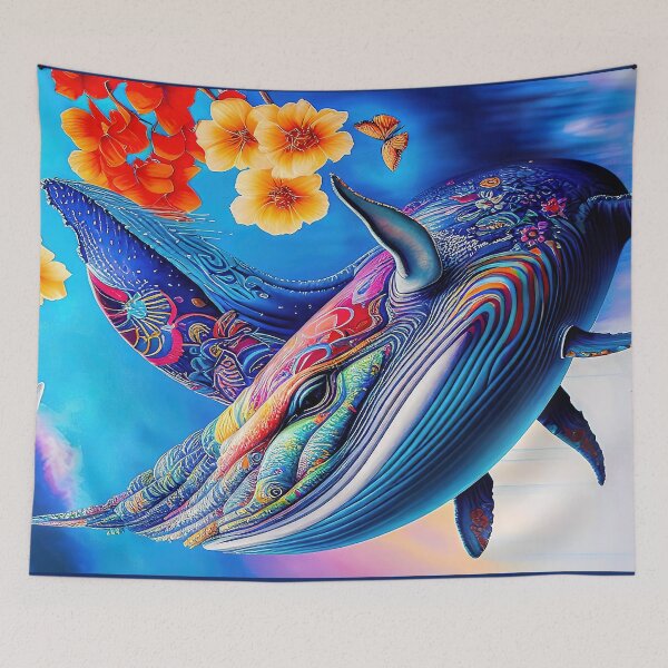 Item preview, Colorful Psychedelic Whale designed and sold by headstock.
