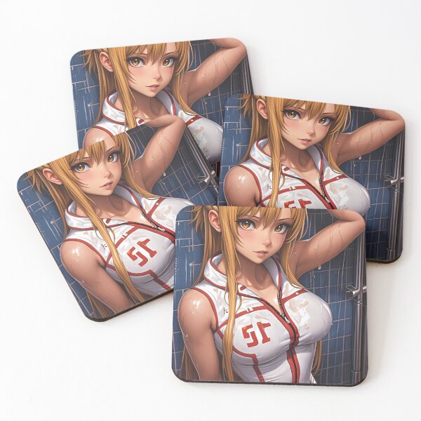 Item preview, Asuna Sword Art Online Anime Girl Waifu in Wet Outfit Bathroom Scene designed and sold by gamalruginaq.