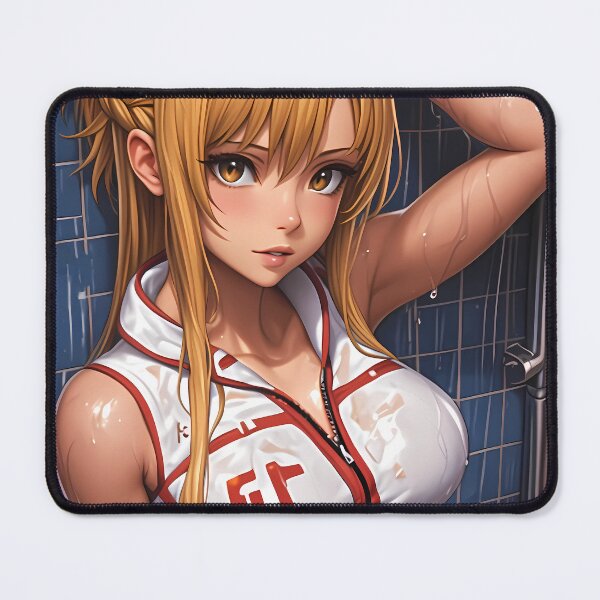 Item preview, Asuna Sword Art Online Anime Girl Waifu in Wet Outfit Bathroom Scene designed and sold by gamalruginaq.