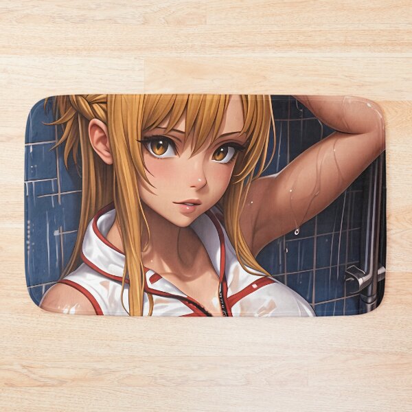 Item preview, Asuna Sword Art Online Anime Girl Waifu in Wet Outfit Bathroom Scene designed and sold by gamalruginaq.