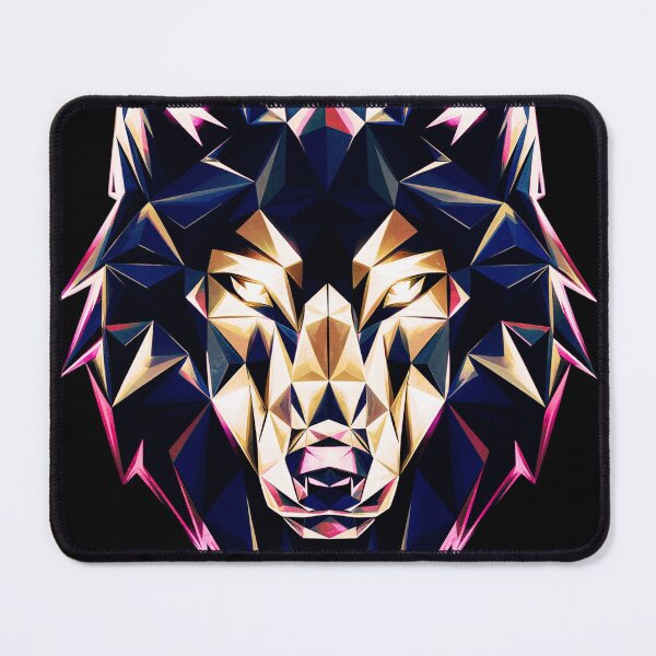 Item preview, Geometric Abstract Wolf Head designed and sold by MadCatPrints.