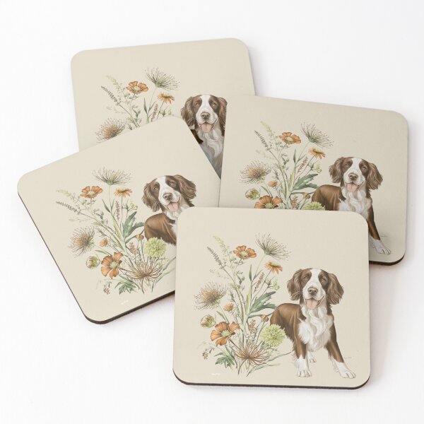 Item preview, Brown Ladrador among blossoms designed and sold by Nature's Palette.