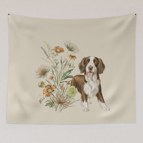 Item preview, Brown Ladrador among blossoms designed and sold by Nature's Palette.