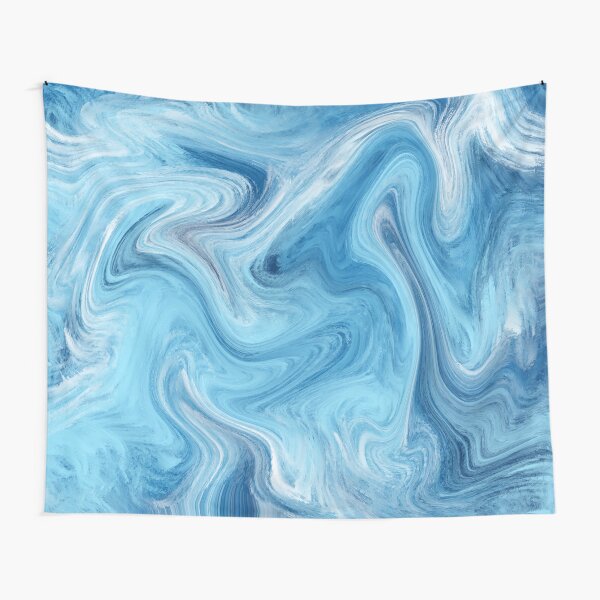Aperçu de l'œuvre Blue Drift – Abstract Swirl Art in Blue créée et vendue par MH-Studio.