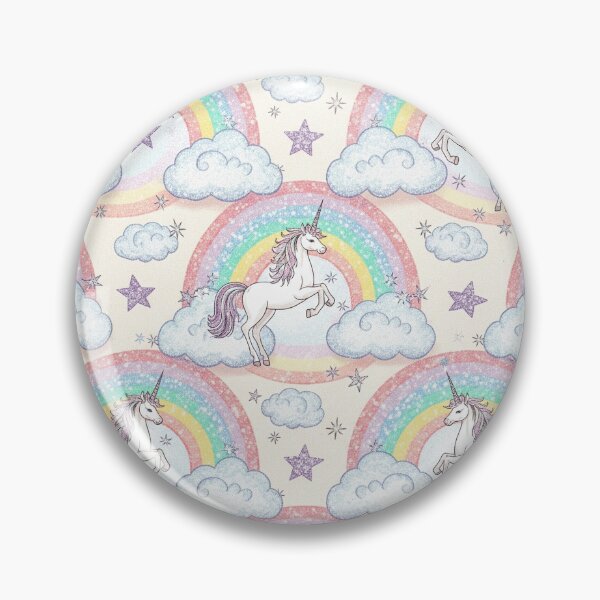 Item preview, Magical Unicorns & Rainbows seamless digital paper designed and sold by cutieartdesign.