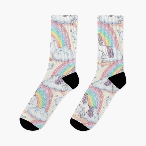 Item preview, Magical Unicorns & Rainbows seamless digital paper designed and sold by cutieartdesign.