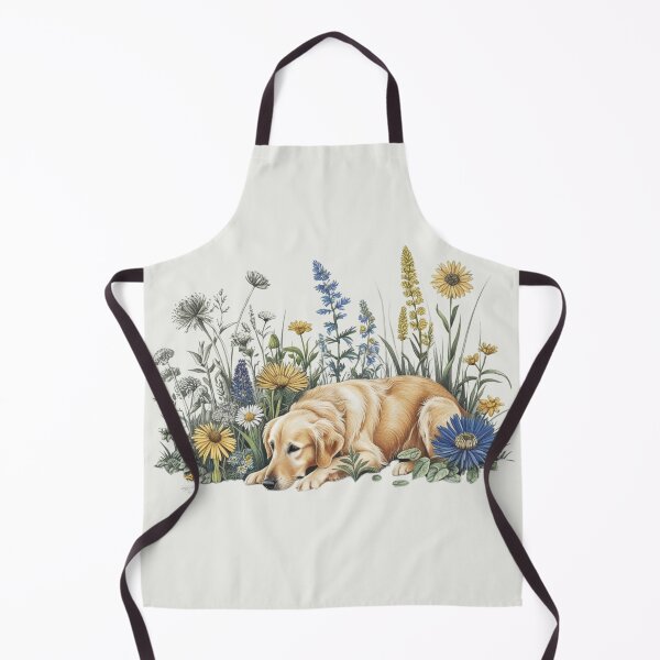 Item preview, Golden Ladrador among blossoms designed and sold by Nature's Palette.