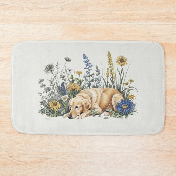Item preview, Golden Ladrador among blossoms designed and sold by Nature's Palette.