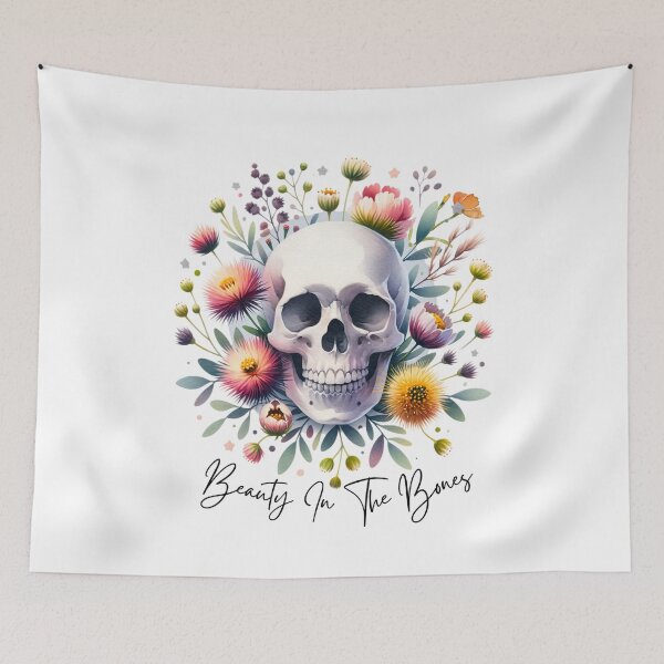 Item preview, Skeleton with Wildflowers, Beauty In The Bones designed and sold by DammyK89.