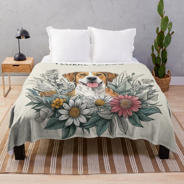 Item preview, Floral and dog designed and sold by Nature's Palette.