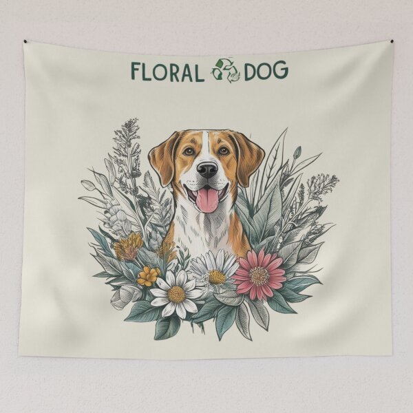 Item preview,  Floral and dog designed and sold by Nature's Palette.