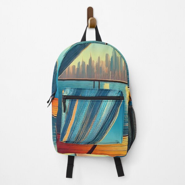 Item preview, Over the porch view of the city curtain art designed and sold by TriForceDesign.