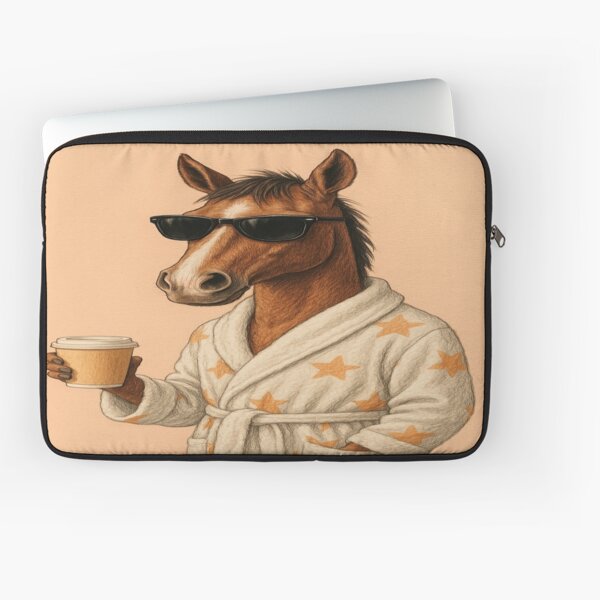 Aperçu de l'œuvre Cheval cool en robe – Impression d'art animalier amusante au café créée et vendue par Printsory.