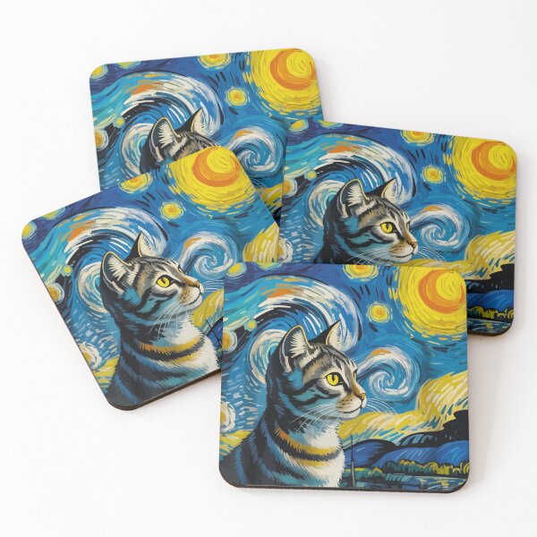 Item preview, Starry Night Kitty designed and sold by Angry Swan Designs.