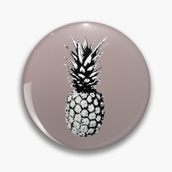 Item preview, Pop Art Pineapple in Black & White with a Taupe Backdrop designed and sold by EsvitaDesign.