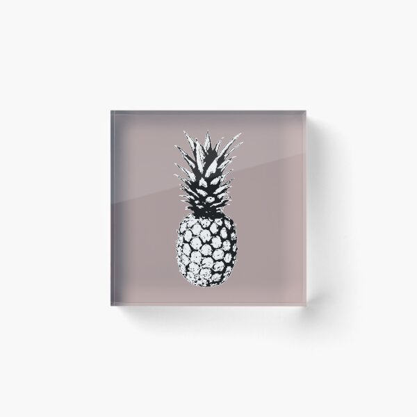Item preview, Pop Art Pineapple in Black & White with a Taupe Backdrop designed and sold by EsvitaDesign.