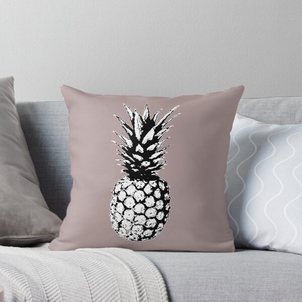 Item preview, Pop Art Pineapple in Black & White with a Taupe Backdrop designed and sold by EsvitaDesign.