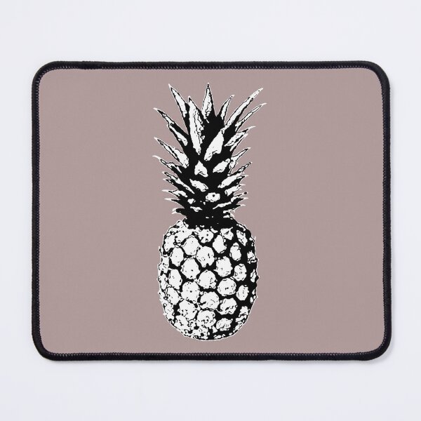 Item preview, Pop Art Pineapple in Black & White with a Taupe Backdrop designed and sold by EsvitaDesign.