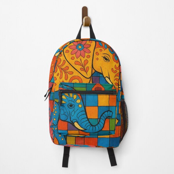 Item preview, Colorful elephants full of patterns designed and sold by Sigtrix.
