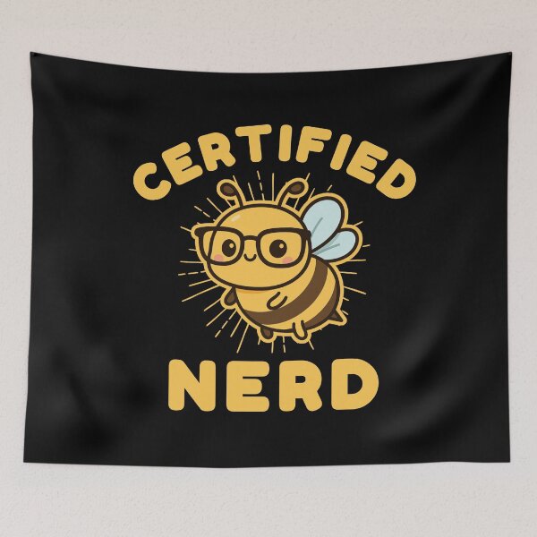Item preview, Certified Nerd – Cute Geeky Bee designed and sold by TeesByAitch.
