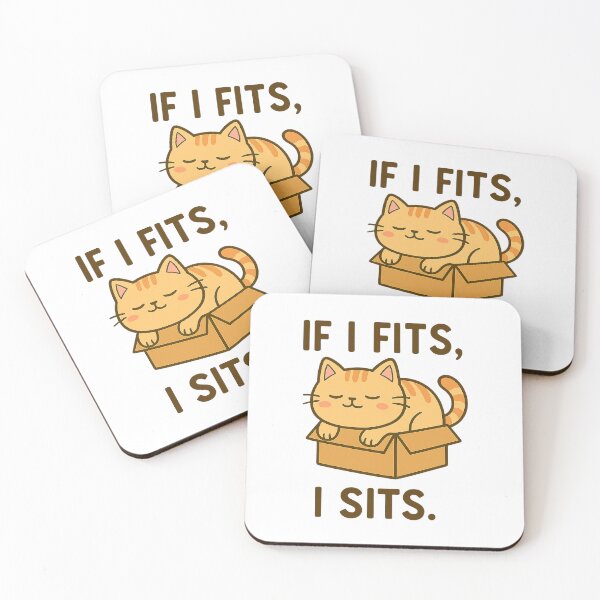 Item preview, If I Fits, I Sits – Box Cat Meme Art designed and sold by FriskySloths.