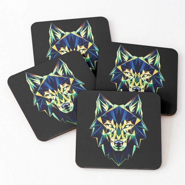 Item preview, Geometric Abstract Wolf Head designed and sold by MadCatPrints.
