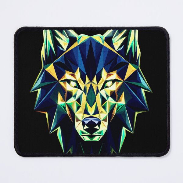 Item preview, Geometric Abstract Wolf Head designed and sold by MadCatPrints.