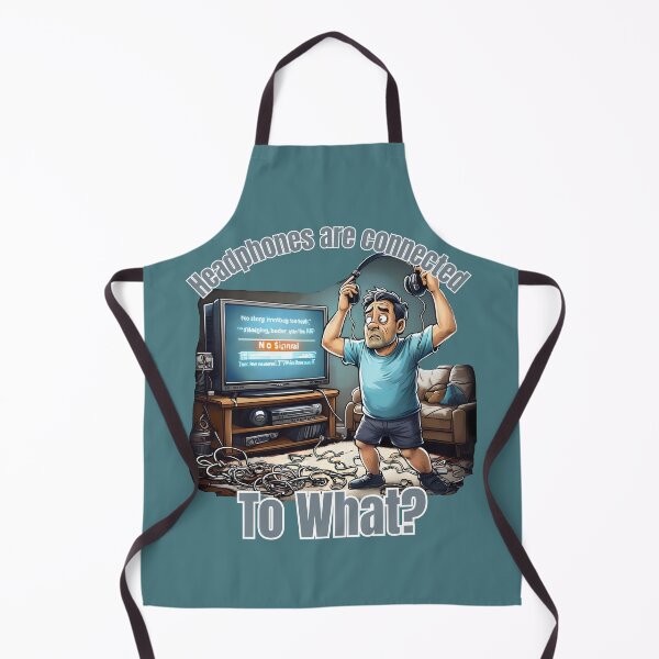 Item preview, Headphones Are Connected – Funny Retro Tech Dad Design designed and sold by CottonandQuill.