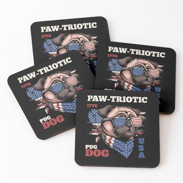Item preview, Paw-triotic Pug Dog - USA - 4th of July - Pet designed and sold by TTeamDesigns.