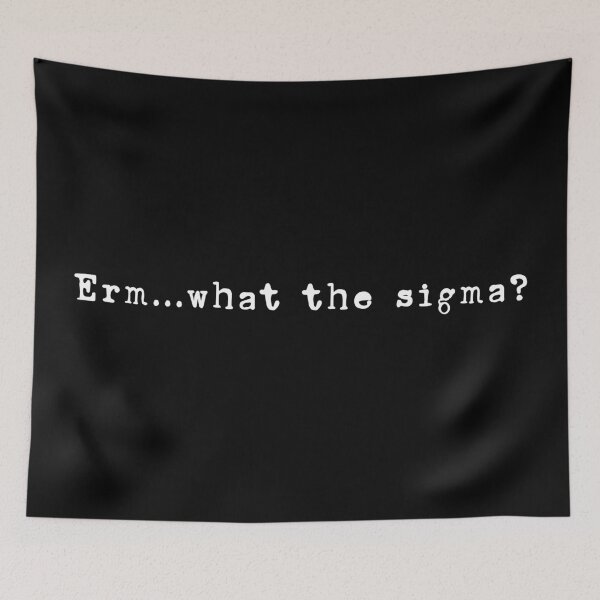 Item preview, Erm... what the sigma? typewriter trendy white text for decor purposes designed and sold by EmeraldeaDesign.
