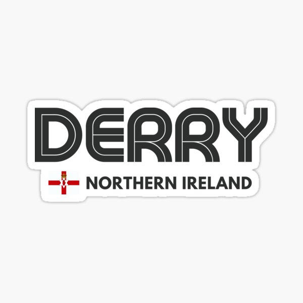 Vista previa del artículo con la obra «Derry - Irlanda del Norte», diseñado y vendido por Sketch-Shack.