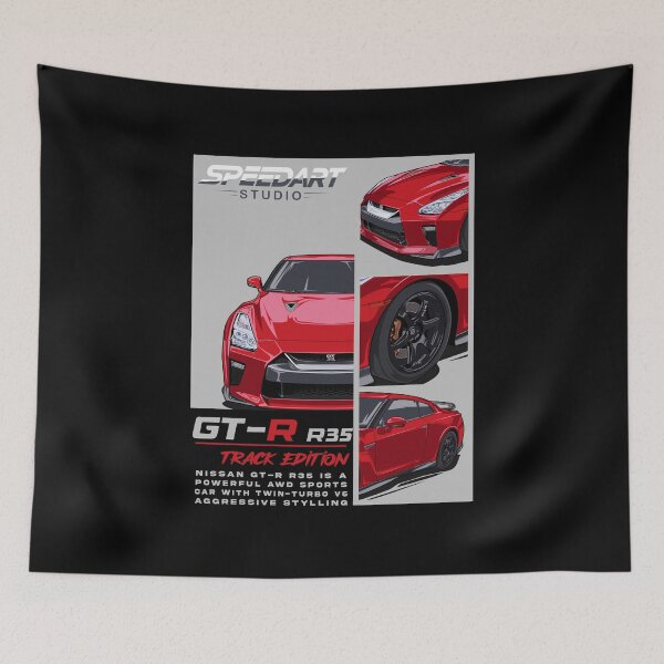 Item preview, R35 Track Edition – Red JDM Performance Car Design designed and sold by SpeedArtStudio.