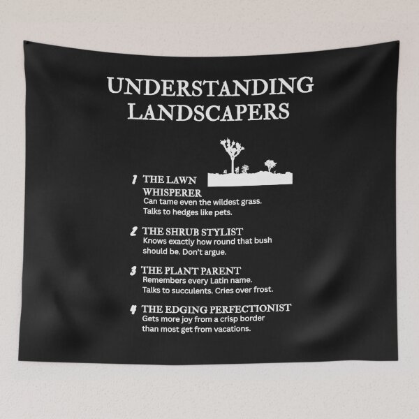 Item preview, Understanding Landscapers – Funny Outdoor Life Definitions – Black designed and sold by PsyFlow35.