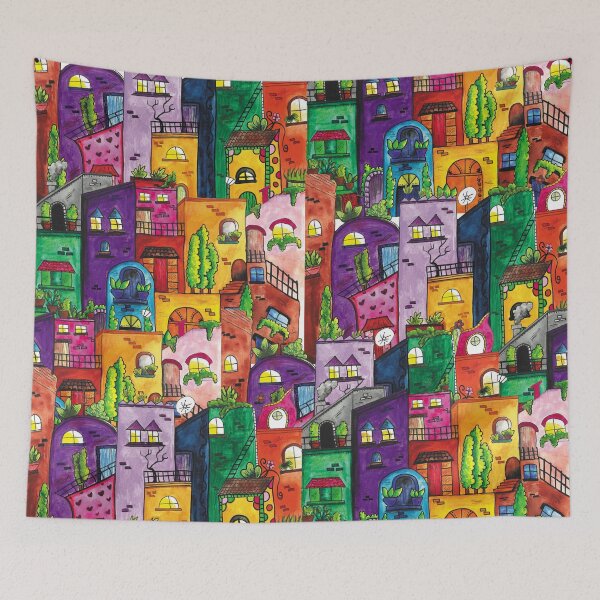 Item preview, Colorful Fantasy Village designed and sold by Guti-nine.