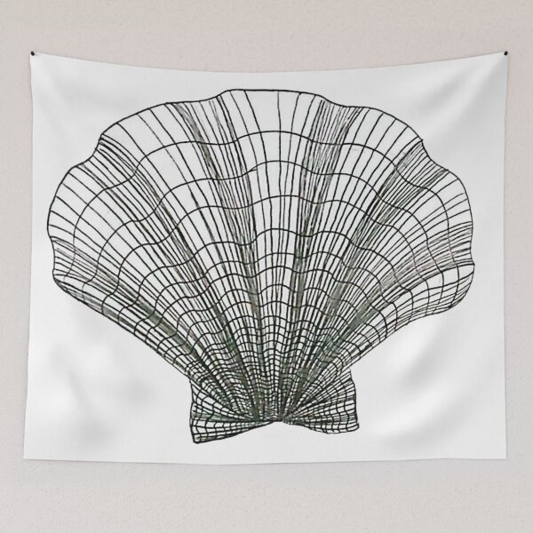 Item preview, Sea Shell Black and White designed and sold by PopUpAlley.