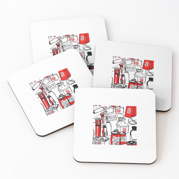 Item preview, Vintage stamp grid with market typography — Sticker Badge Mashup designed and sold by HEADMADE-TV.