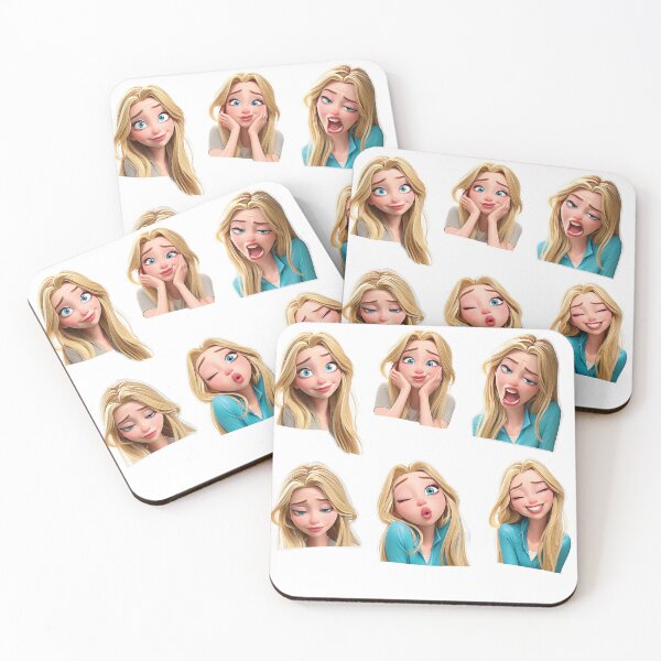 Item preview, Animated Character Expressing Stickers Various Emotions and Facial Expressions designed and sold by LoveLaxmi Arts.