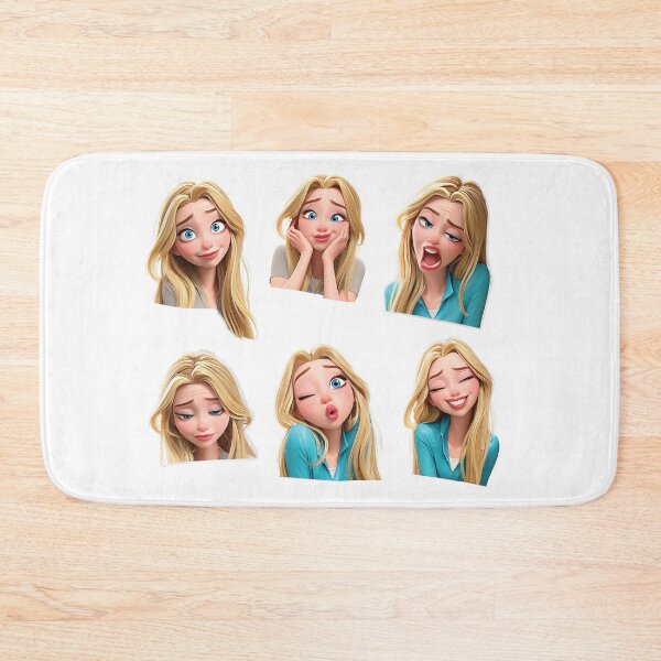 Item preview, Animated Character Expressing Stickers Various Emotions and Facial Expressions designed and sold by LoveLaxmi Arts.