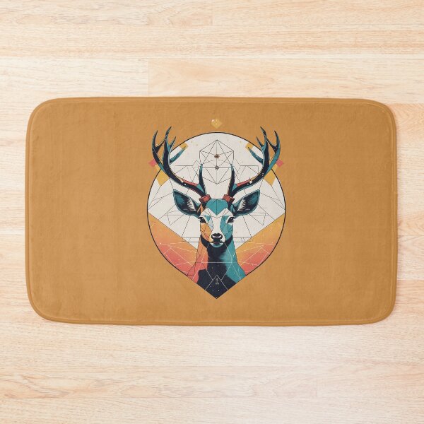 Item preview, Geometric Spirit Deer – Sacred Forest Guardian designed and sold by Anno Meister.