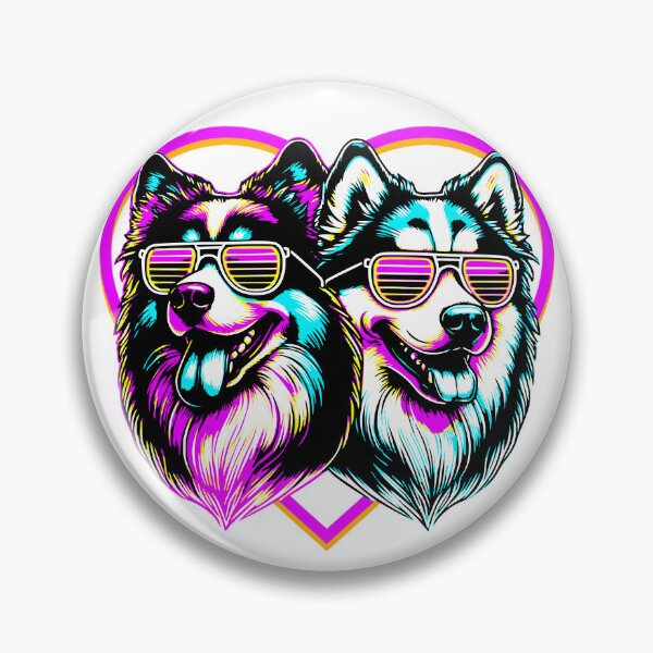 Item preview, Aussie and Husky- Dog Love designed and sold by BuchitosCorner.