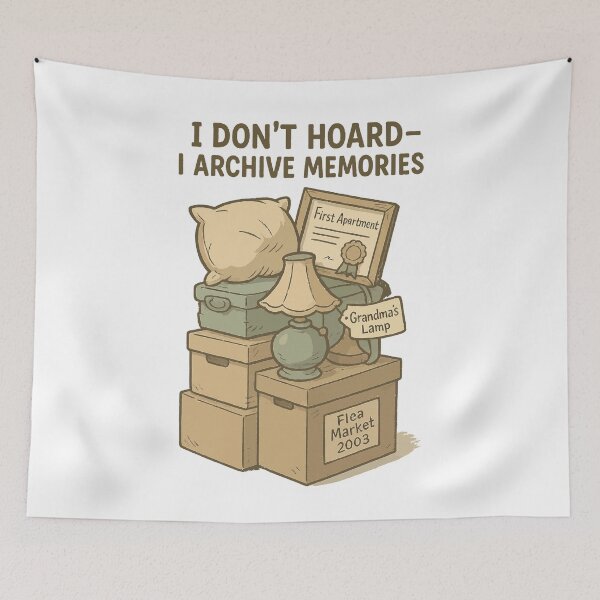 Item preview, I Do Not Hoard I Archive Memories designed and sold by LuminOrb.