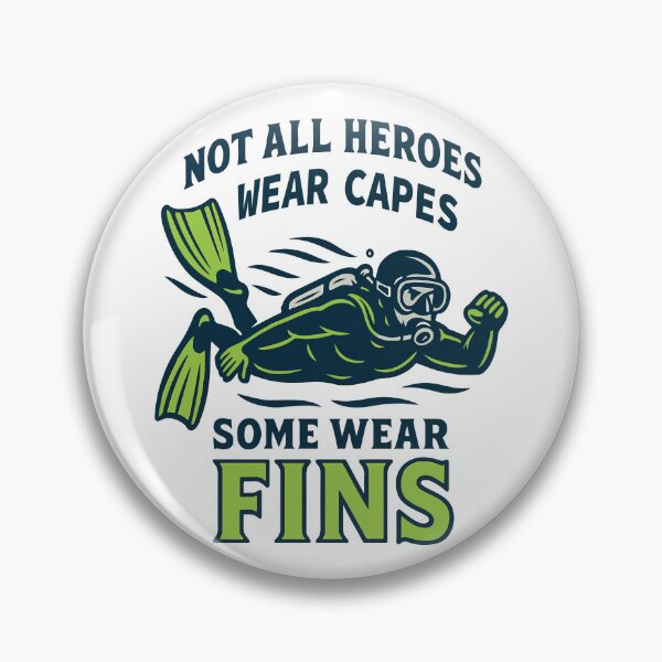 Item preview, Not All Heroes Wear Capes Fins designed and sold by LuminOrb.