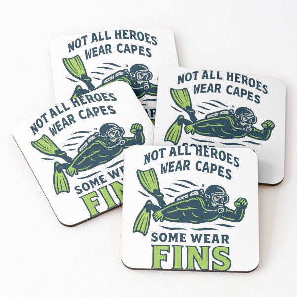 Item preview, Not All Heroes Wear Capes Fins designed and sold by LuminOrb.
