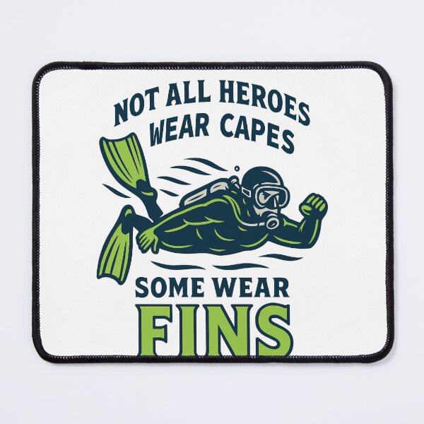 Item preview, Not All Heroes Wear Capes Fins designed and sold by LuminOrb.