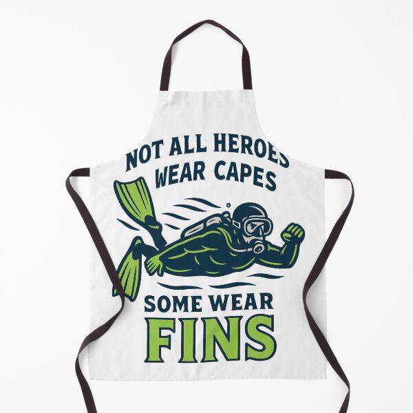 Item preview, Not All Heroes Wear Capes Fins designed and sold by LuminOrb.