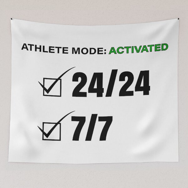 Item preview, Athlete Mode On 24/7 | Sports Motivation Gym Fitness Quote Design designed and sold by MONTRIS.