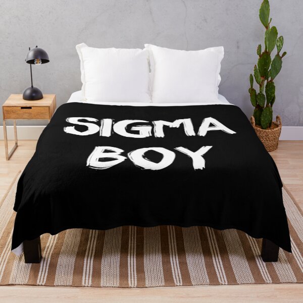 Item preview, Sigma Boy – white Bold Brushstroke Text Design designed and sold by EmeraldeaDesign.