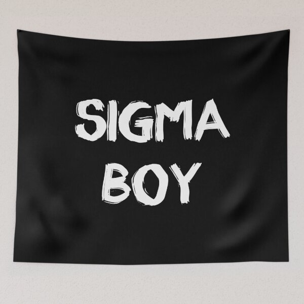Item preview, Sigma Boy – white Bold Brushstroke Text Design designed and sold by EmeraldeaDesign.