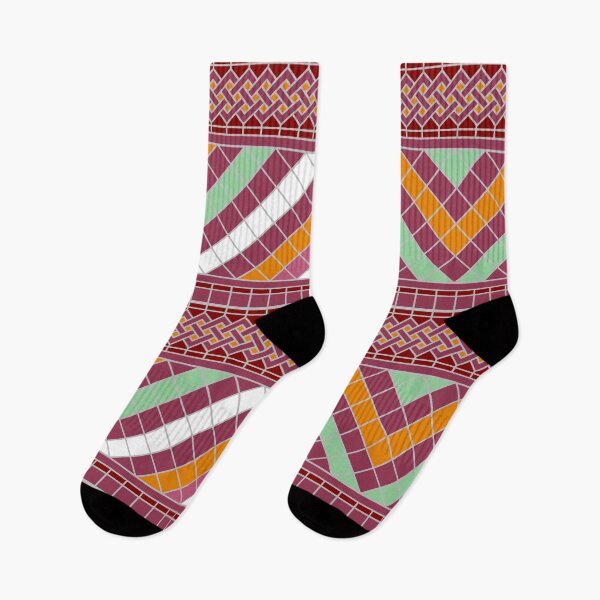 Item preview, Retro Amazigh Ribbon – Multicolor Geometric Pattern designed and sold by Tarjiart.