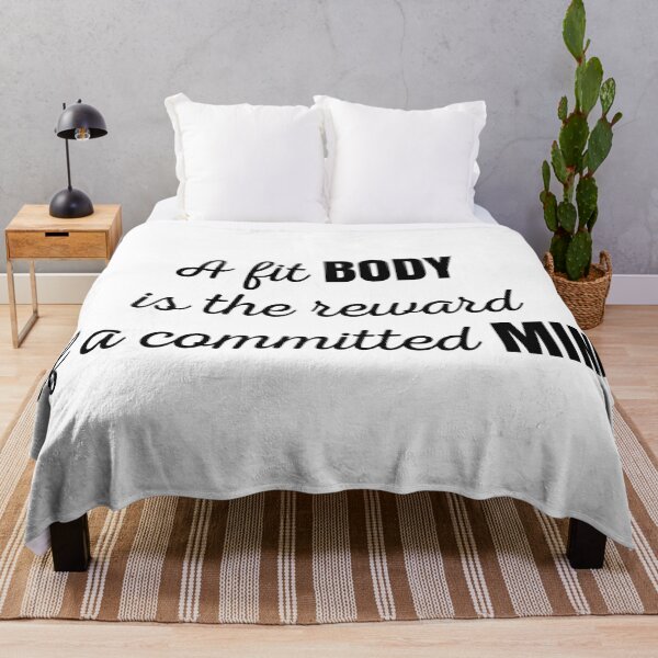 Item preview, Fit Body Committed Mind Quote | Fitness Motivation Workout Lifestyle Design designed and sold by MONTRIS.